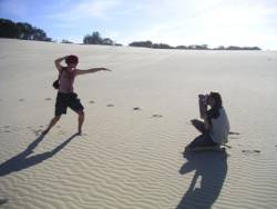 Séance photo sur la dune